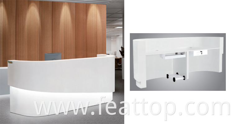 High quality cash register counter modern reception front table design